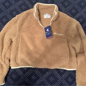Champion Beige Fleece Half-Zip